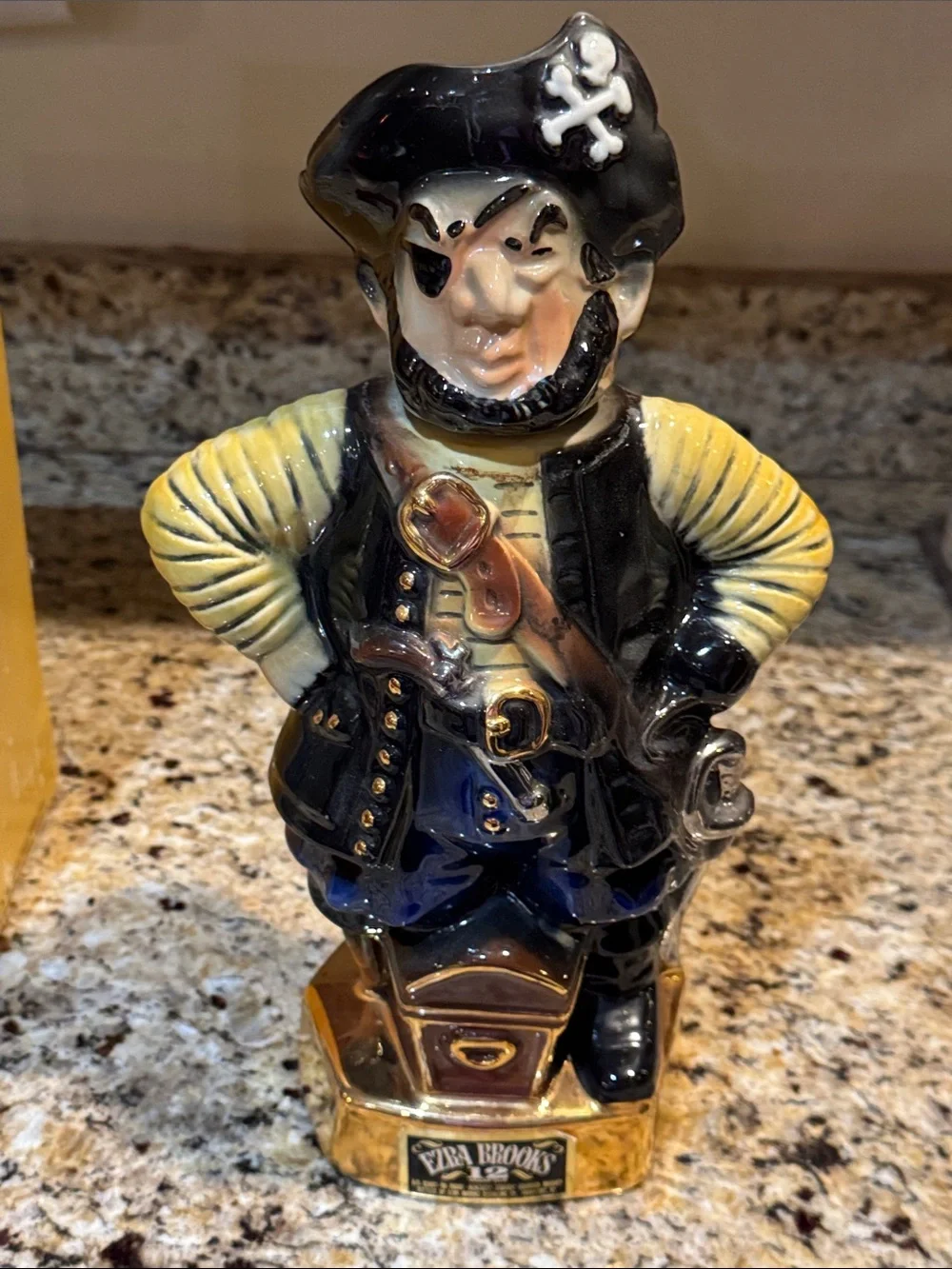 Excellent Condition Ezra Brooks Pirate Figurine Decanter Box Included